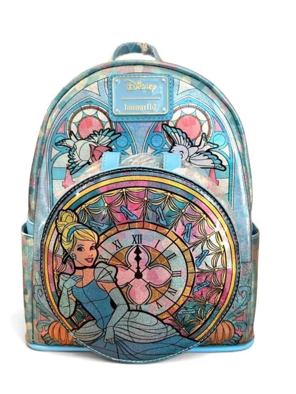 Loungefly Disney Princess Cinderella Collection Stained Glass Mini Backpack NWT